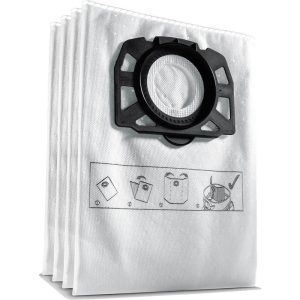 Karcher Fleece Filter Dust Bags for WD 4 Premium Vacuum Cleaners Pack of 4