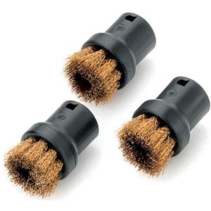 Karcher Round Brushes with Brass Bristles for SC Steam Cleaners Pack of 3