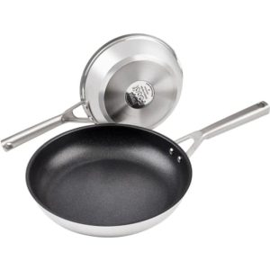 Ninja ZEROSTICK Stainless Steel 2-Piece Frying Pan Set (20cm/28cm) - C62000UK