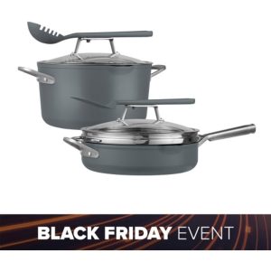 Ninja Foodi Possible Cookware Bundle - Sea Salt Grey