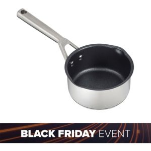 Ninja ZEROSTICK Stainless Steel 16cm Milk Pan - C61216UK