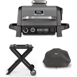 Ninja Woodfire Electric BBQ Grill & Smoker with Stand & Cover