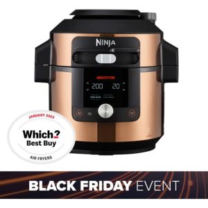 Ninja Deluxe Black & Copper Edition Foodi MAX 15-in-1 SmartLid Multi-Cooker with Smart Cook System 7.5L OL750UKDBCP