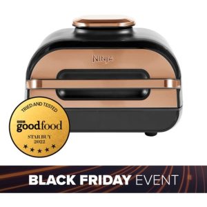 Ninja Deluxe Black & Copper Edition Foodi MAX Health Grill & Air Fryer AG551UKDBCP