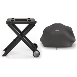 Ninja Woodfire Electric BBQ Grill Stand & Cover Bundle