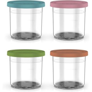 Ninja Ice Cream Maker Dessert Tubs with Coloured Lids (Set of 4)