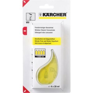 Karcher Concentrated Glass Cleaner 20ml for Karcher Window Vacs Pack of 4