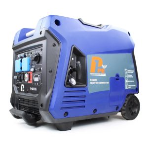Hyundai P1 3800W 3.8kW Portable Petrol Inverter Generator, Push-button Start, Built-in Wheel Kit, DC and USB Outputs P4000i