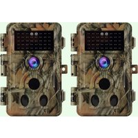 2-Pack Wildlife Trail Camera with No Glow Night Vision 0.1S Trigger Motion Activated 32MP 1296P IP66 Waterproof for Hunting & home security | A262