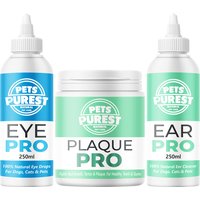 Pets Purest Health Bundle - Eye Pro, Ear Pro & Plaque Pro - 100% Natural Pet Products