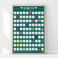 100 Things To Do Bucket List Poster