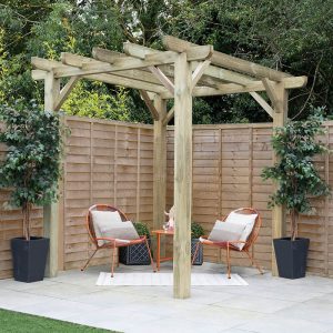 8' x 8' Forest Premium Ultima Wooden Garden Pergola (2.4m x 2.4m) by Buy Sheds Direct