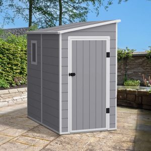 4' x 6' Lotus Veritas Lean To Plastic Shed with Floor (1.11m x 1.91m) by Buy Sheds Direct