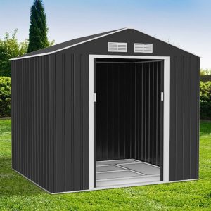 7' x 6' Lotus Hera Apex Metal Shed (2.01m x 1.81m) by Buy Sheds Direct
