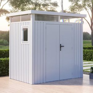 8' x 6' Lotus Titan Pent Metal Shed (2.3m x 1.66m) by Buy Sheds Direct