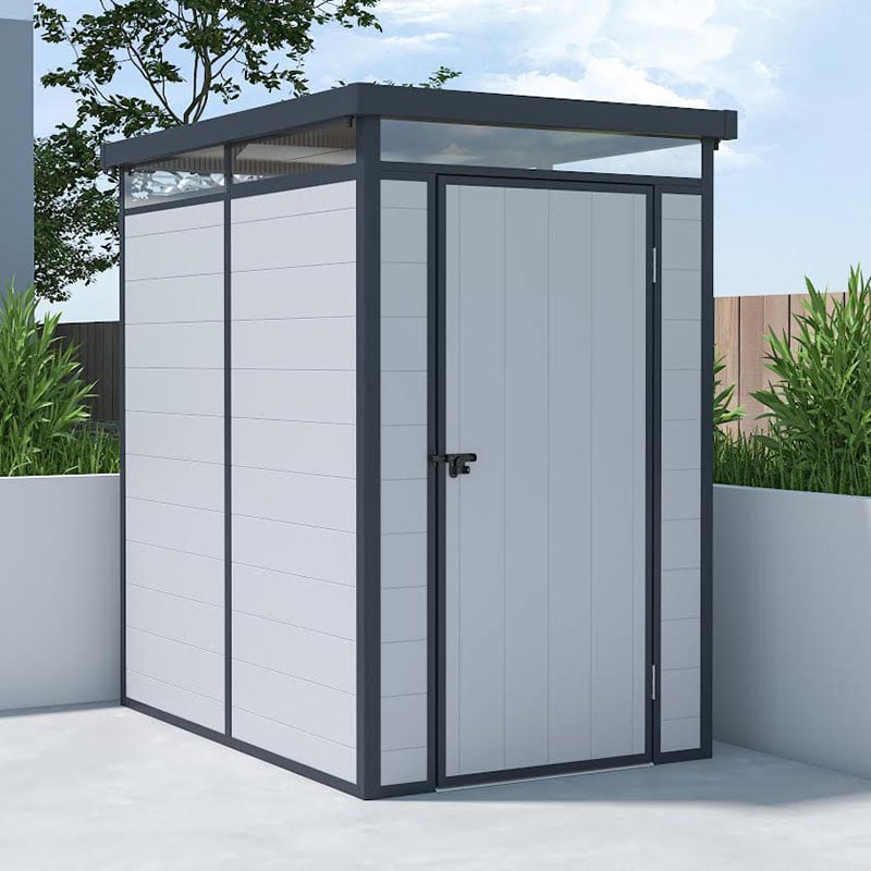 4' x 6' Lotus Curo Grey Plastic Shed (1.31m x 1.9m) by Buy Sheds Direct