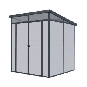 6' x 6' Lotus Canto Grey Plastic Shed (1.9m x 1.92m) by Buy Sheds Direct
