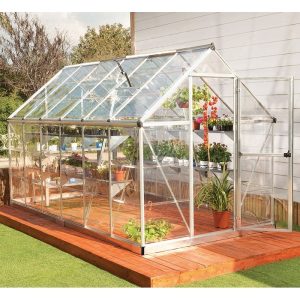 6â x 12â Palram Canopia Harmony Large Silver Polycarbonate Greenhouse (1.85m x 3.70m) by Buy Sheds Direct