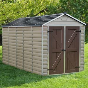 6' x 12' Palram Canopia Tan Skylight Plastic Shed (1.85m x 3.79m) by Buy Sheds Direct