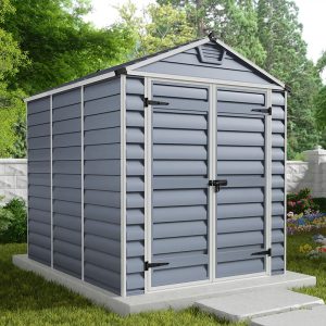 6' x 8' Palram Canopia Grey Skylight Plastic Shed (1.85m x 2.29m) by Buy Sheds Direct