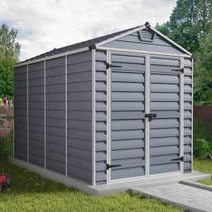 6' x 10' Palram Canopia Grey Skylight Plastic Shed (1.85m x 3.04m) by Buy Sheds Direct