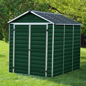 6' x 8' Palram Canopia Dark Green Skylight Plastic Shed (1.85m x 2.29m) by Buy Sheds Direct