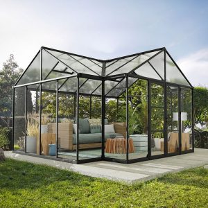 14'9 x 12'5 Palram Canopia Triomphe Orangery Enclosed Garden Gazebo (4.54m x 3.8m) by Buy Sheds Direct
