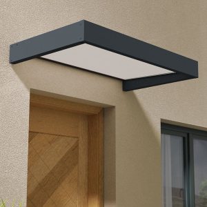 5'3 x 3'1 Palram Canopia Sophia 1600 Grey Door Canopy - White Opal (1.6m x 0.95m) by Buy Sheds Direct