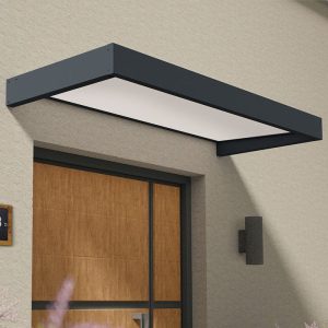 7'1 x 3'1 Palram Canopia Sophia 2150 Grey Door Canopy - White Opal (2.15m x 0.95m) by Buy Sheds Direct