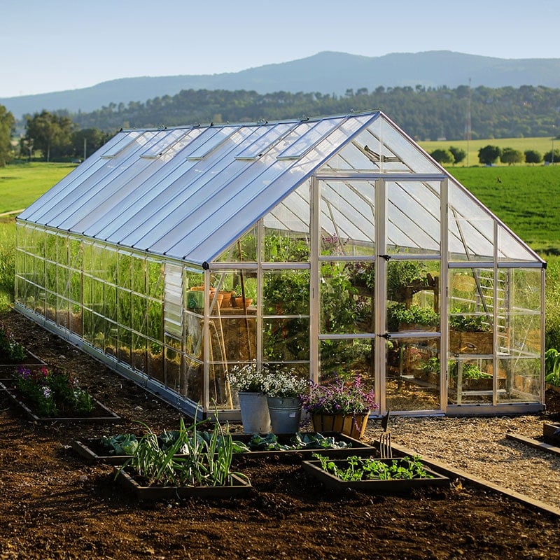 10' x 28' Palram Canopia Balance Silver Large Greenhouse (3.04m x 8.44m) by Buy Sheds Direct