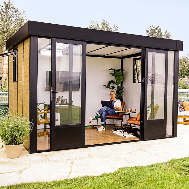 12' x 10' Palram Canopia Copenhagen Garden Office (3.51m x 2.87m) by Buy Sheds Direct