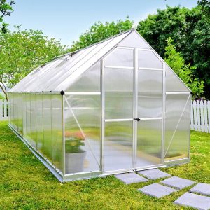 8' x 20' Palram Canopia Essence Large Walk In Aluminium Framed Greenhouse (2.44m x 6.07m) by Buy Sheds Direct