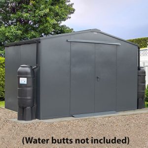 10' x 7' Asgard Garrison Police Preferred Metal Garden Workshop Shed - Installation Included (3.11m x 2.39m) by Buy Sheds Direct