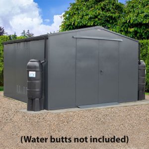 10' x 11' Asgard Garrison Plus Police Preferred Metal Garden Workshop Shed - Installation Included (3.11m x 3.48m) by Buy Sheds Direct