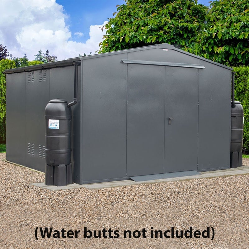 10' x 11' Asgard Garrison Plus Police Preferred Metal Garden Workshop Shed - Installation Included (3.11m x 3.48m) by Buy Sheds Direct