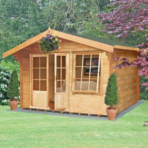 Shire Hale 3.6m x 3.6m Log Cabin Summerhouse (28mm) by Buy Sheds Direct