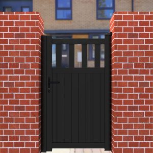 Partial Privacy Premium Metal Side Gate - Black by Buy Sheds Direct
