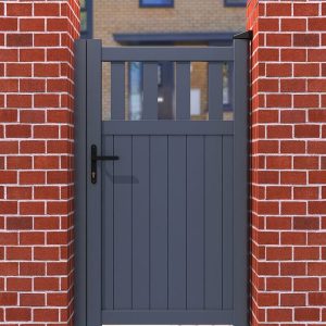 Partial Privacy Premium Metal Side Gate - Grey by Buy Sheds Direct