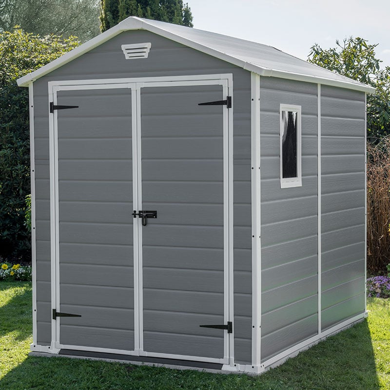 6' x 8' Keter Manor Plastic Garden Shed (1.86m x 2.37m) by Buy Sheds Direct