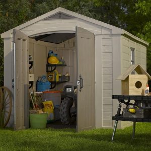 8' x 11' Keter Factor Plastic Garden Shed (2.57m x 3.32m) by Buy Sheds Direct