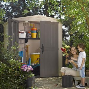 6' x 6' Keter Factor Plastic Garden Shed (1.78m x 1.96m) by Buy Sheds Direct