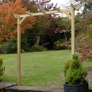 Forest Hanbury Flat Top Wooden Garden Pergola Arch 6'10 x 1'8 by Buy Sheds Direct