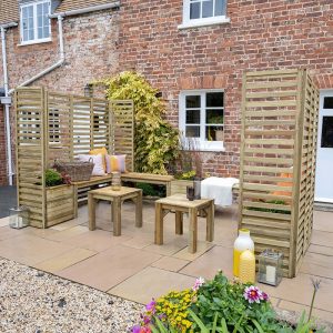 11'8 x 6'9 Forest Modular Wooden Garden Seating Set Number 5 (3.56m x 2.06m) by Buy Sheds Direct