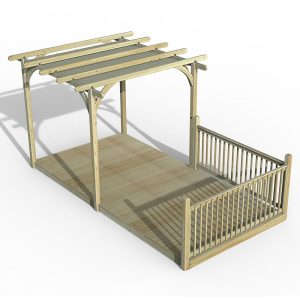 8' x 16' Forest Pergola Deck Kit with Retractable Canopy No. 3 (2.4m x 4.8m) by Buy Sheds Direct
