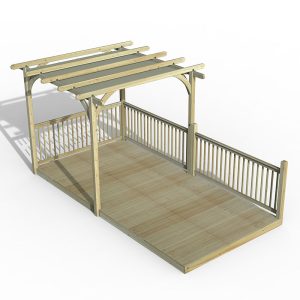 8' x 16' Forest Pergola Deck Kit with Retractable Canopy No. 6 (2.4m x 4.8m) by Buy Sheds Direct