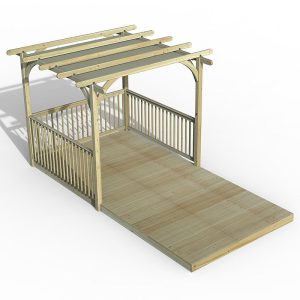 8' x 16' Forest Pergola Deck Kit with Retractable Canopy No. 9 (2.4m x 4.8m) by Buy Sheds Direct