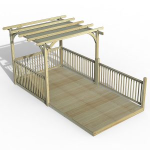 8' x 16' Forest Pergola Deck Kit with Retractable Canopy No. 10 (2.4m x 4.8m) by Buy Sheds Direct