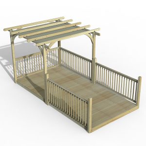 8' x 16' Forest Pergola Deck Kit with Retractable Canopy No. 11 (2.4m x 4.8m) by Buy Sheds Direct