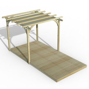 8' x 16' Forest Pergola Deck Kit with Retractable Canopy No. 1 (2.4m x 4.8m) by Buy Sheds Direct