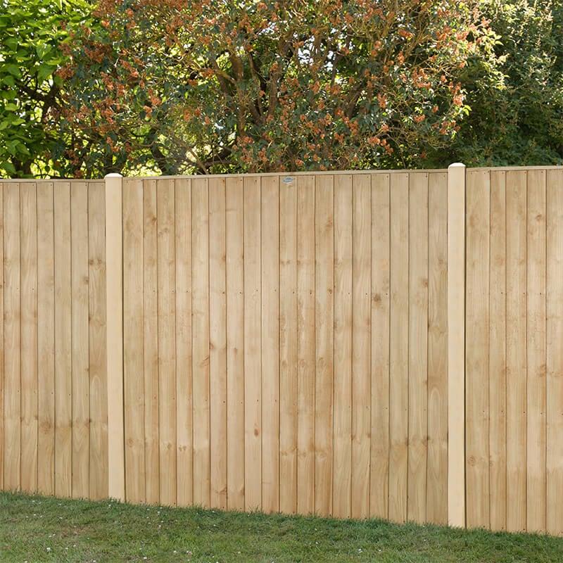 Forest 6' x 5'6 Pressure Treated Vertical Closeboard Fence Panel (1.83m x 1.69m) by Buy Sheds Direct